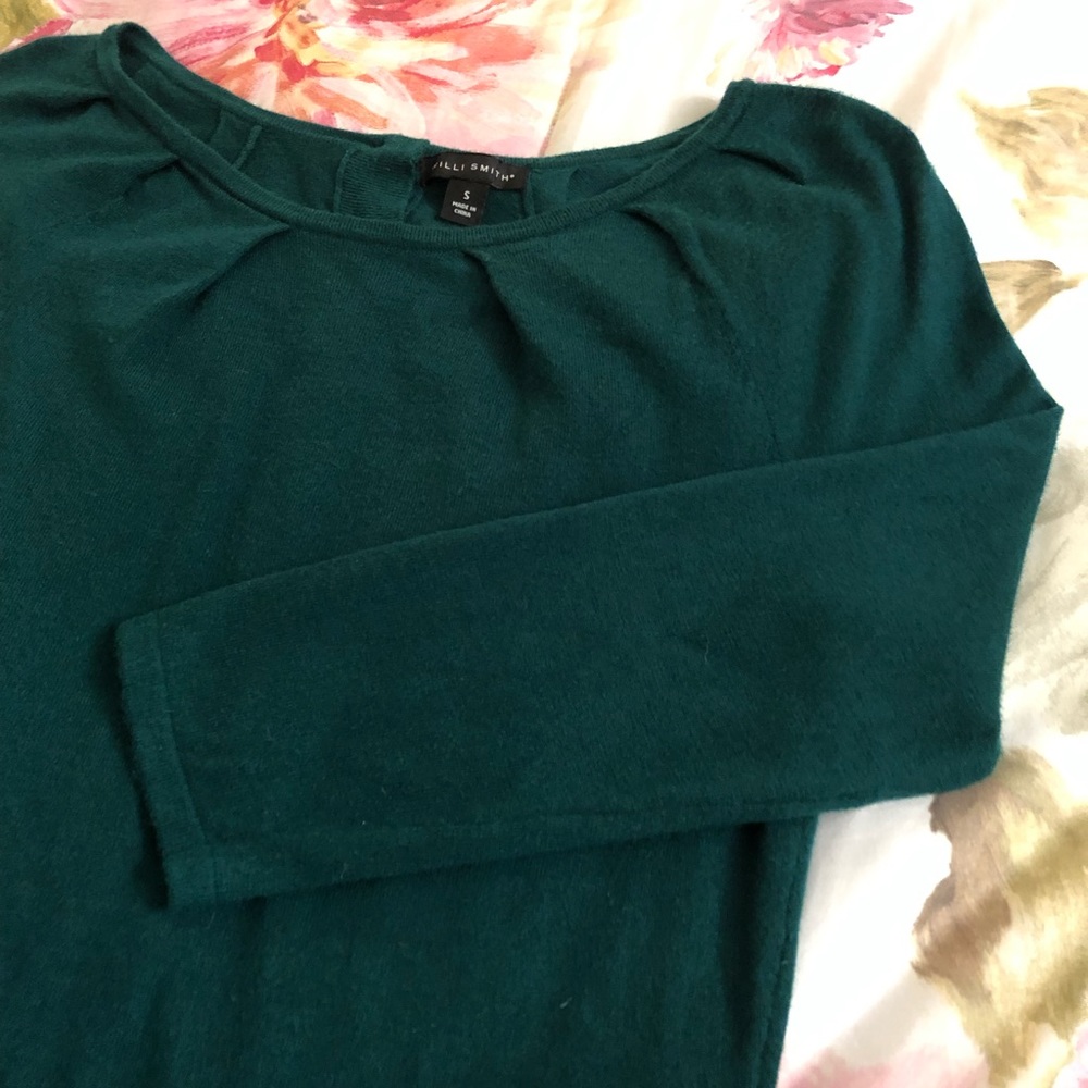 Holiday Green Quarter Sleeve Willi Smith Sweater